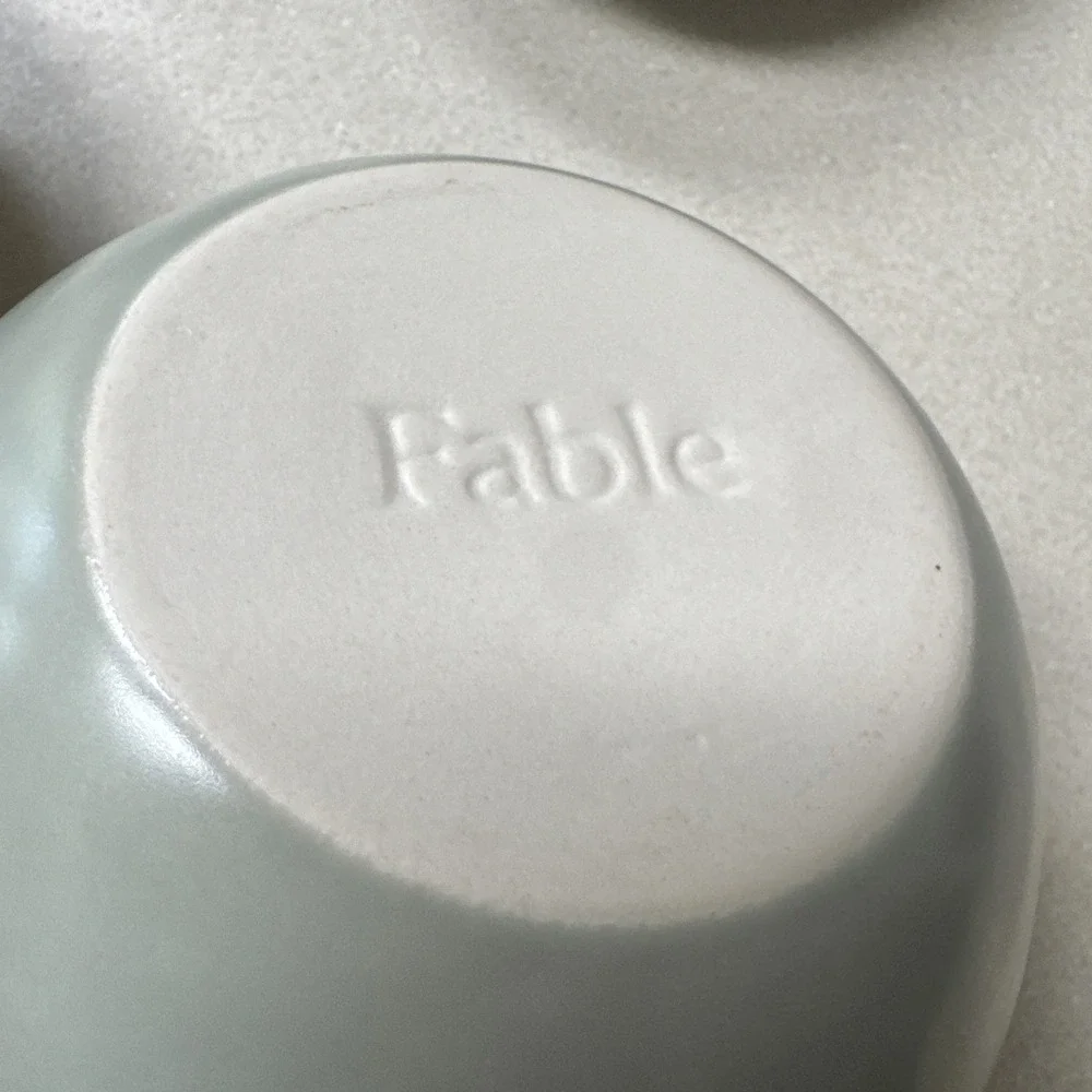 Set of 4 FABLE Modern Ceramic Dinner Bowls 6.25